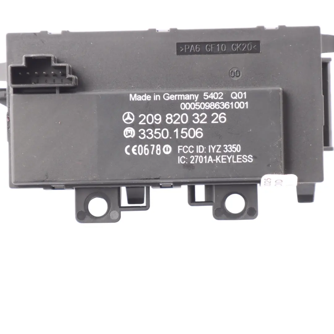 Mercedes A209 Keyless Go Module Entry Control Unit ECU A2098203226