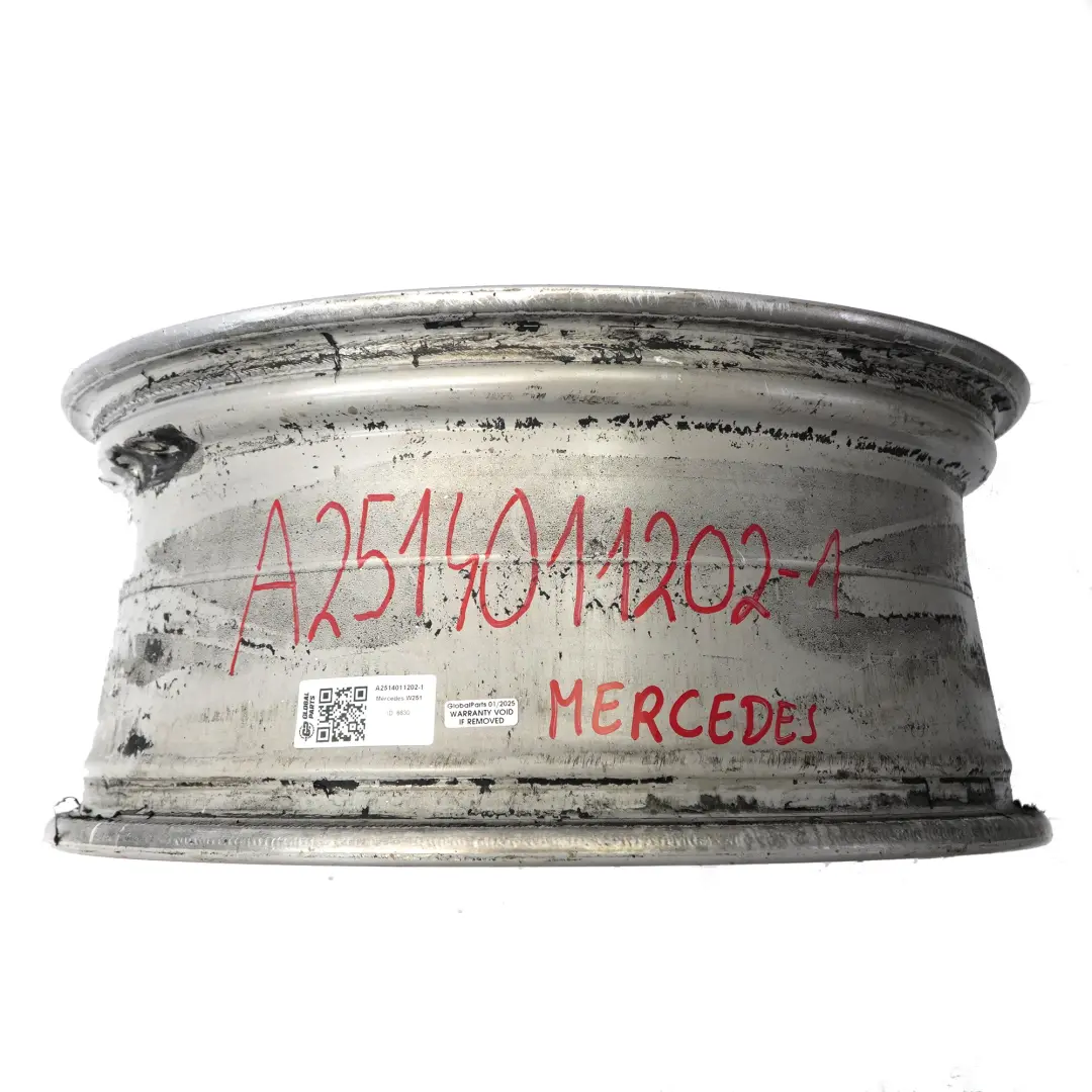 Mercedes W251 Srebrna felga aluminiowa 19" 8J ET:67 5 szprych A2514011202