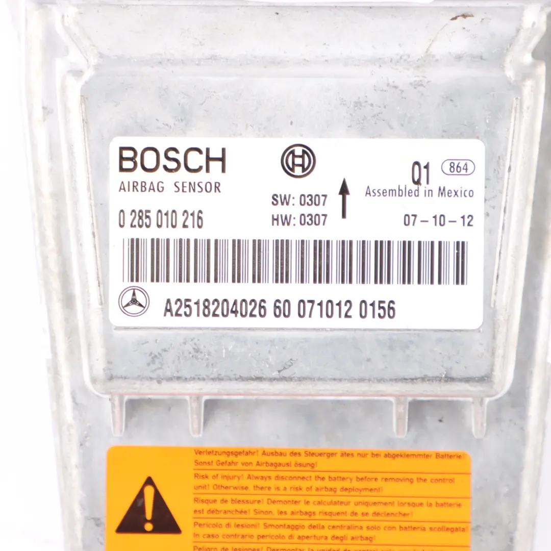 Mercedes W251 Air Control Unit ECU SRS Air Module A2518204026