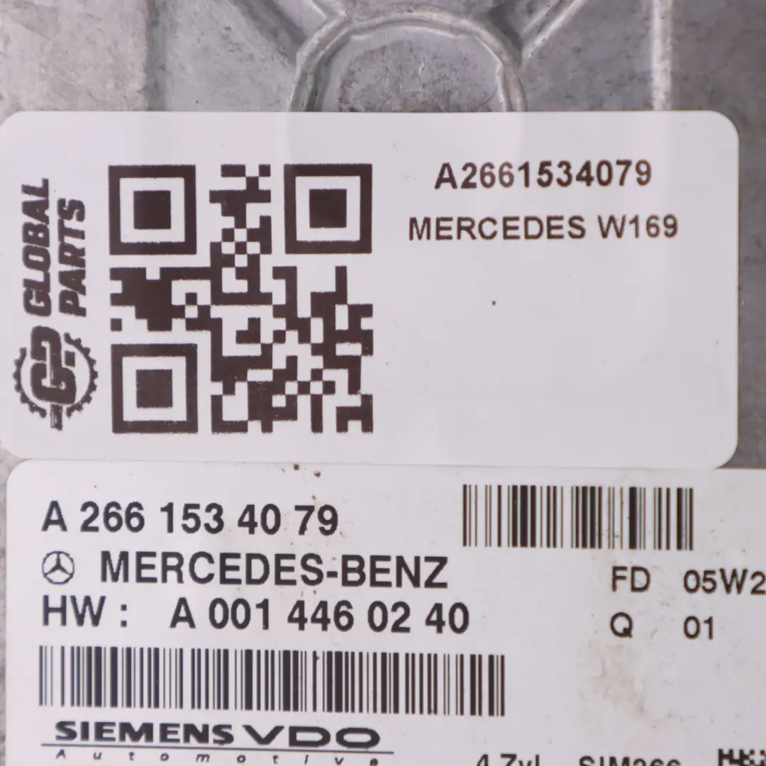 Mercedes W169 A170 266.940 116HP Unidad Control Motor ECU A2661534079 Automático