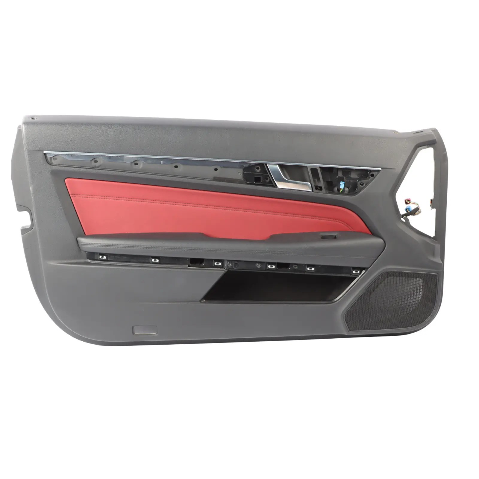 Mercedes C207 Coupe Door Card Front Left N/S Red Leather Trim Panel