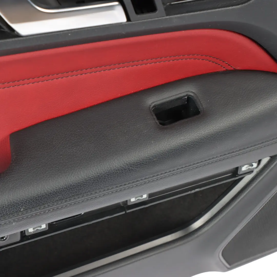 Mercedes C207 Coupe Door Card Front Left N/S Red Leather Trim Panel