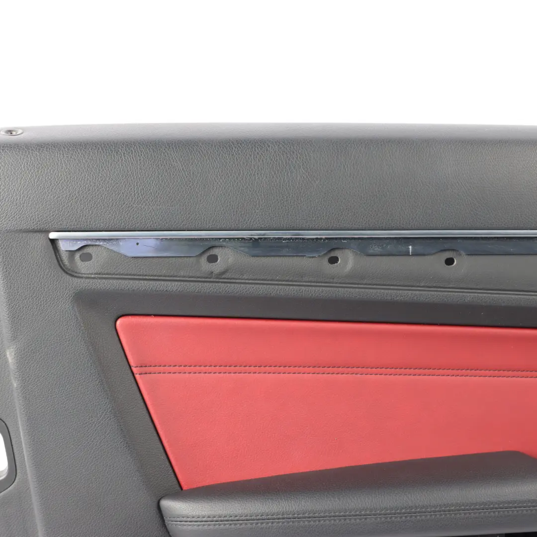 Mercedes C207 Coupe Door Card Front Left N/S Red Leather Trim Panel