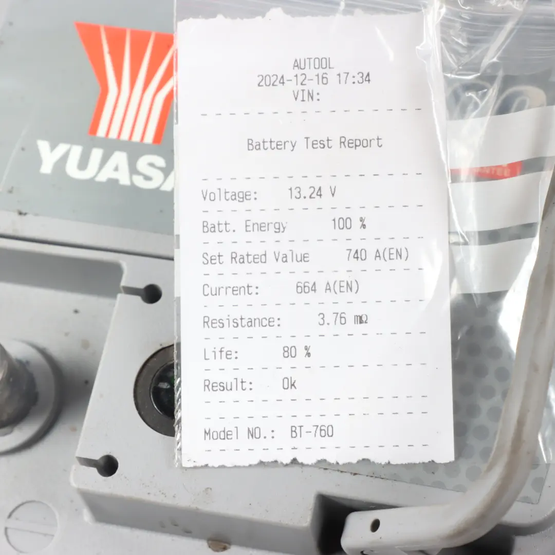 YUASA 5000 12V Accumulator Car Battery 80Ah 740A HSB096