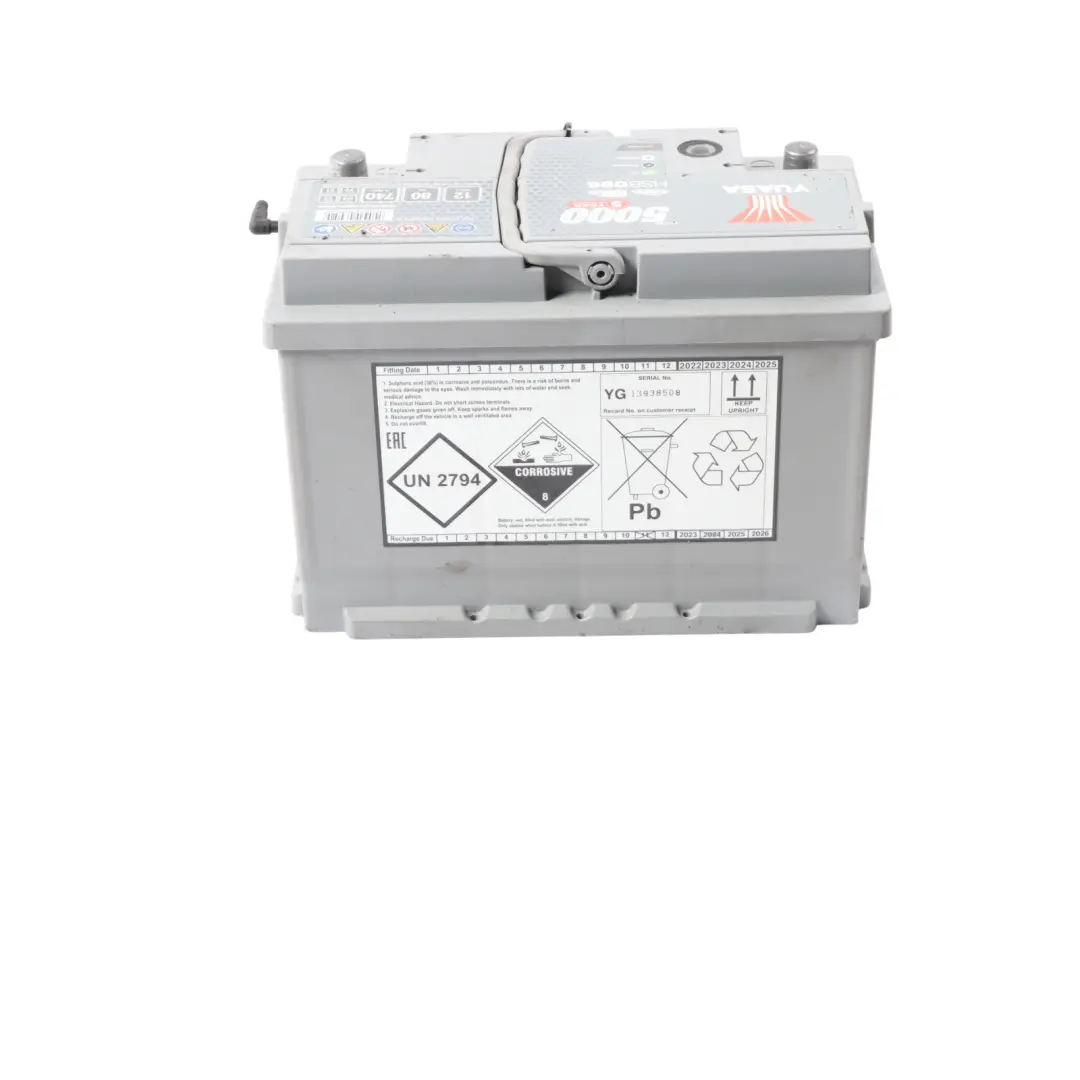 YUASA 5000 12V Accumulator Car Battery 80Ah 740A HSB096