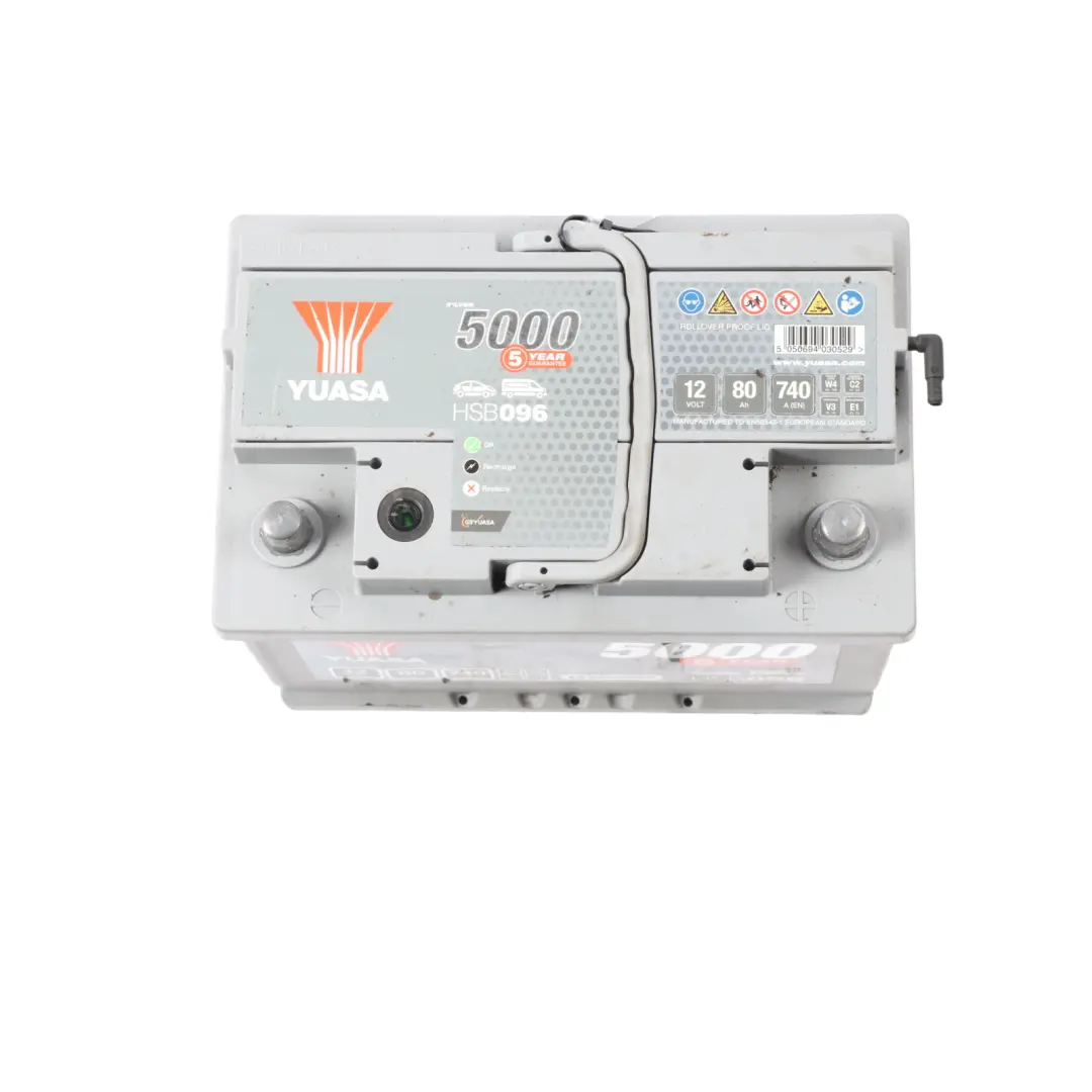 YUASA 5000 12V Accumulator Car Battery 80Ah 740A HSB096