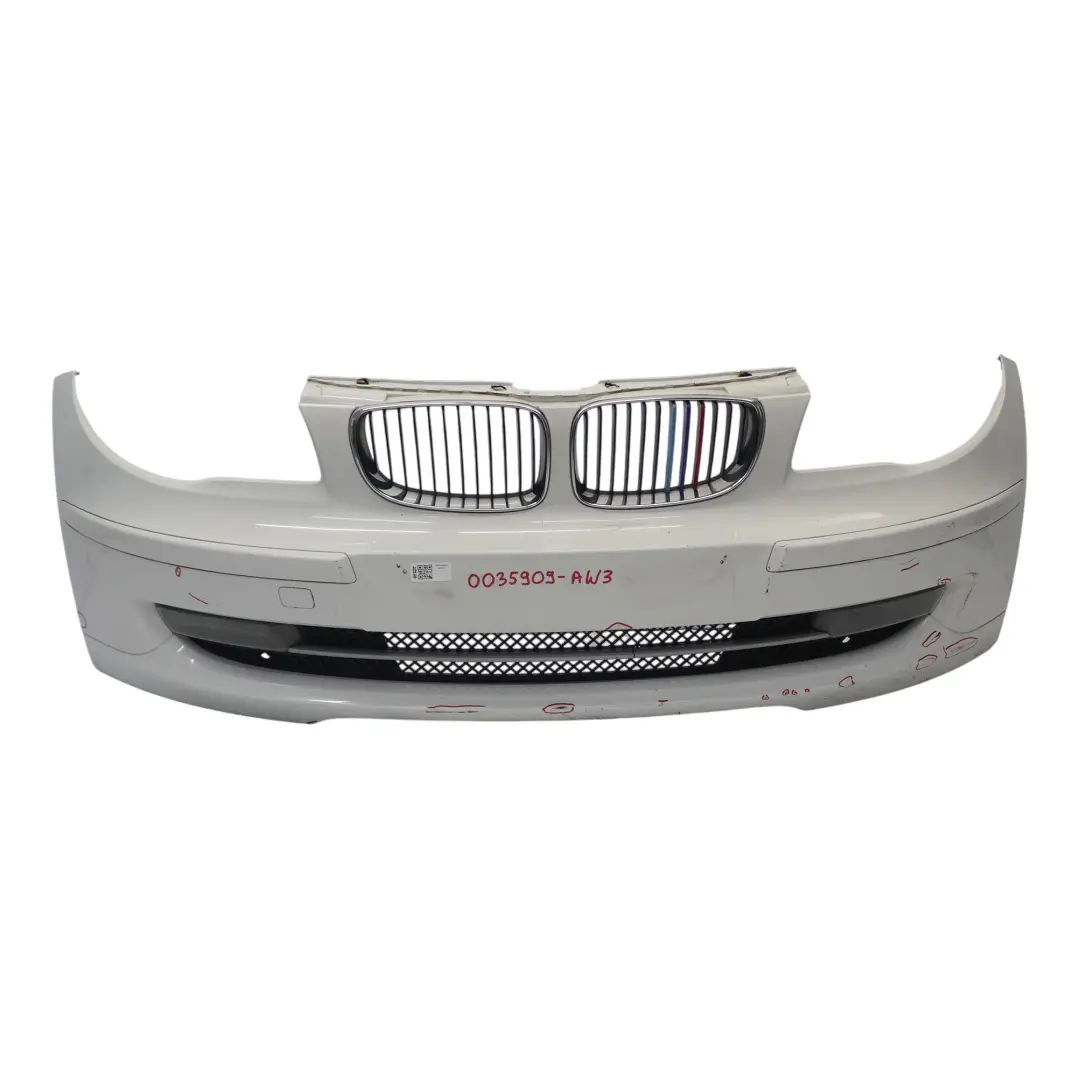 BMW E81 E87 LCI Complete Front Bumper Trim Cover Alpinweiss 3 White - 300