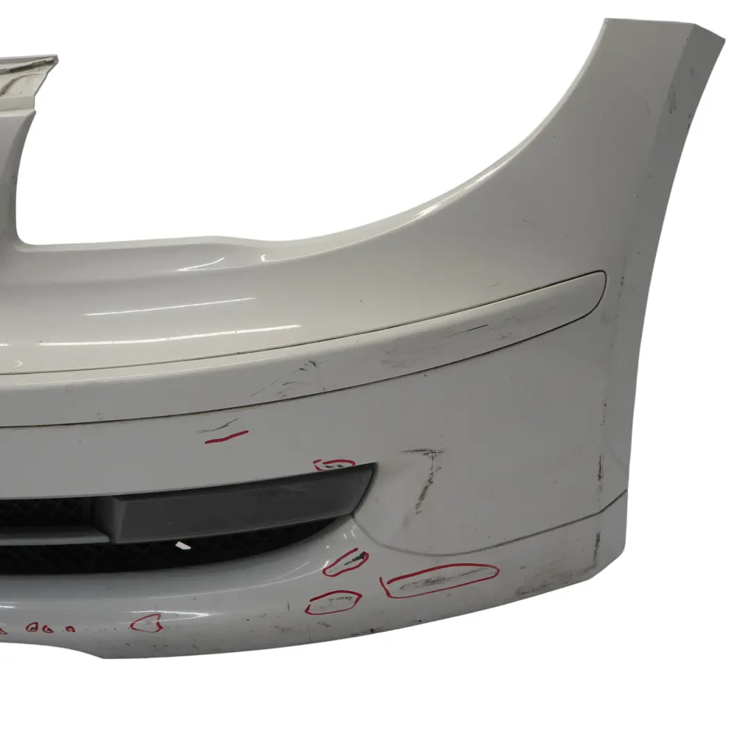 BMW E81 E87 LCI Complete Front Bumper Trim Cover Alpinweiss 3 White - 300