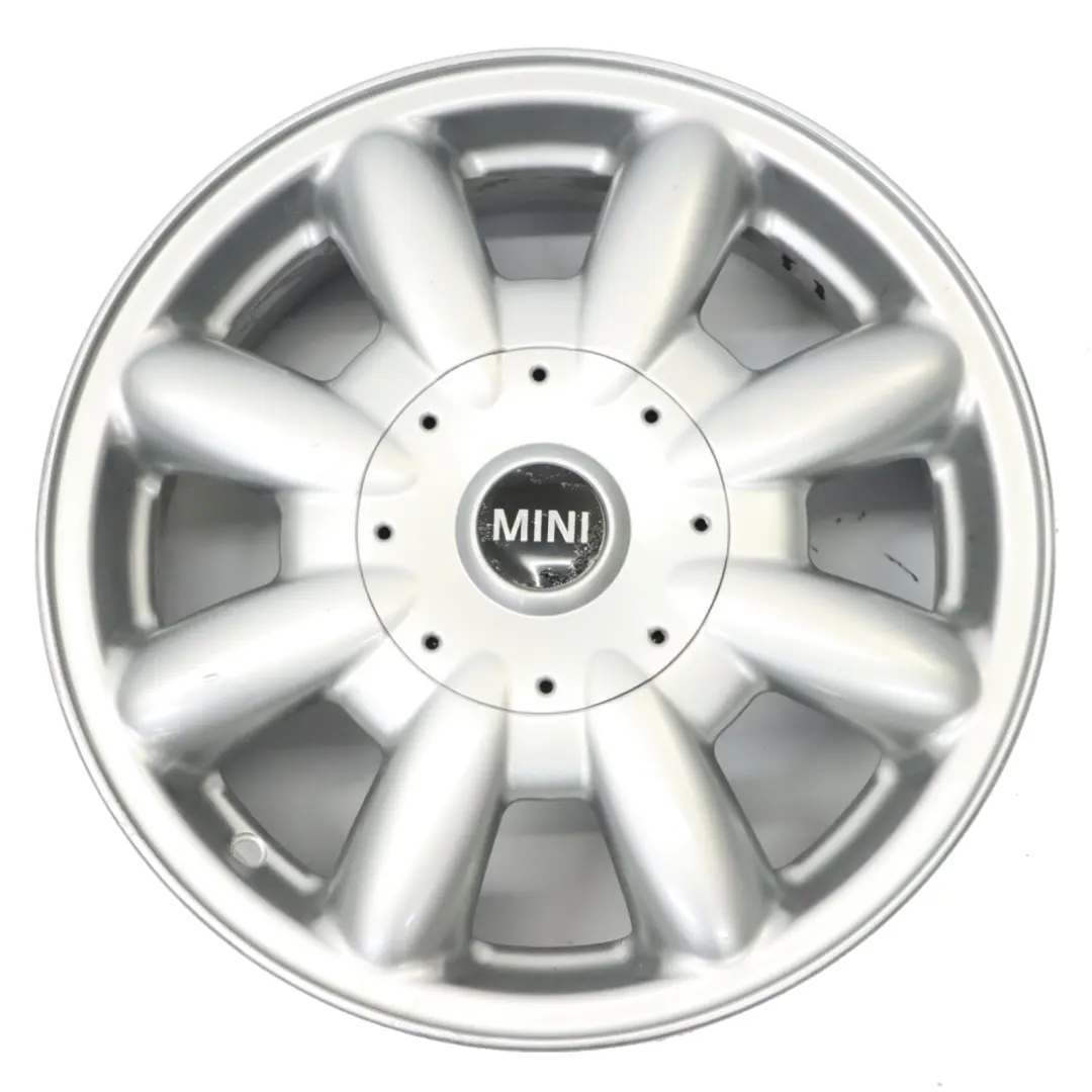 Mini Cooper One R50 R52 Llanta De aleacion plateada 15" 5,5J ET:45 8 radios 82