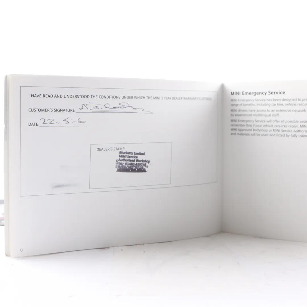 Mini R50 R53 Service Booklet R53 Owner's Handbook Set Pouch Case 0159844