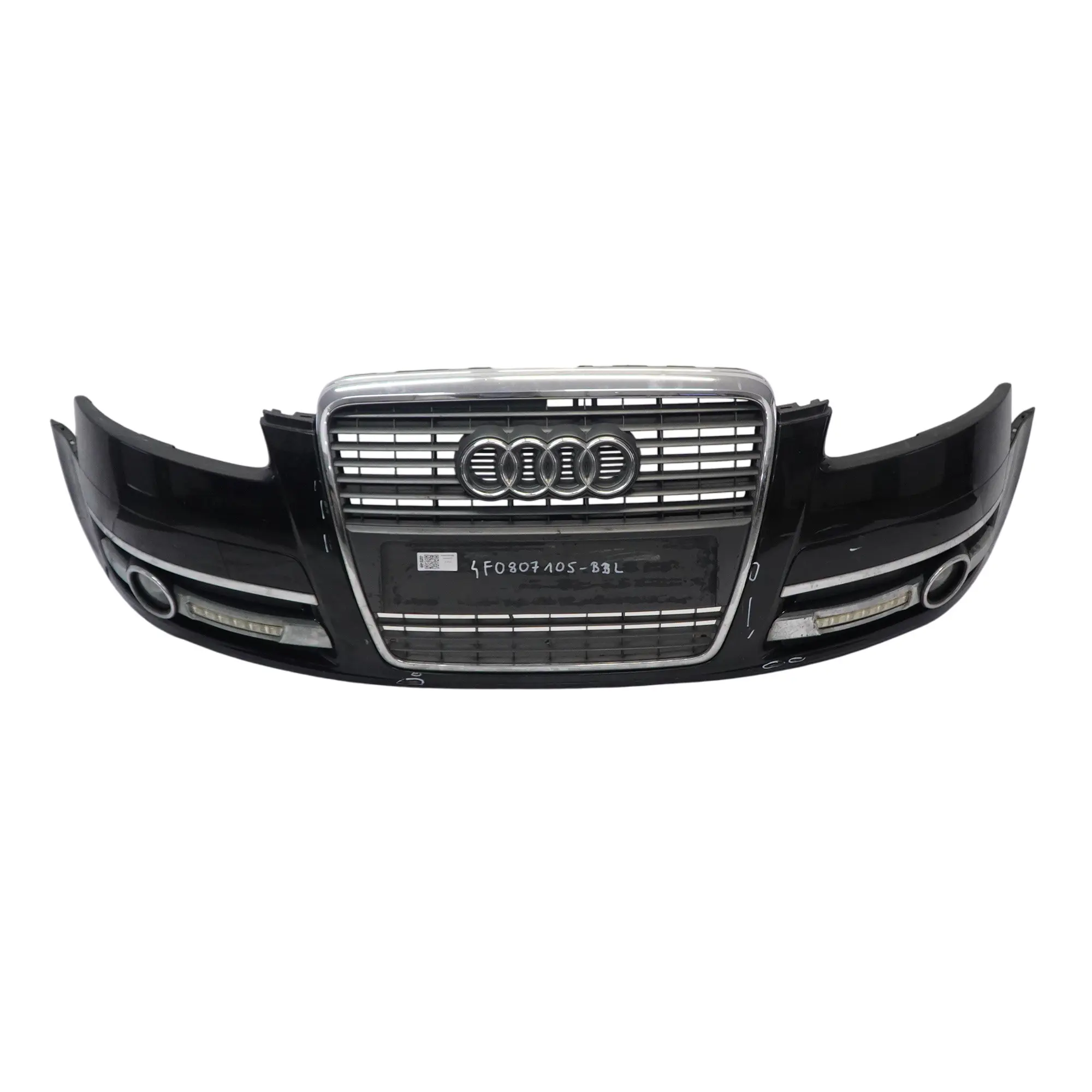 Audi A6 C6 Front Bumper Trim Panel Cover Brilliant Black Metallic - Y9B