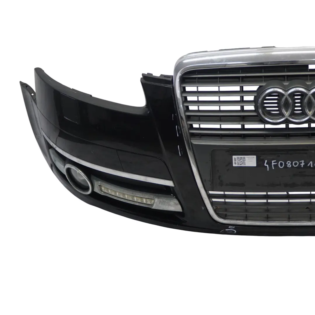 Audi A6 C6 Front Bumper Trim Panel Cover Brilliant Black Metallic - Y9B