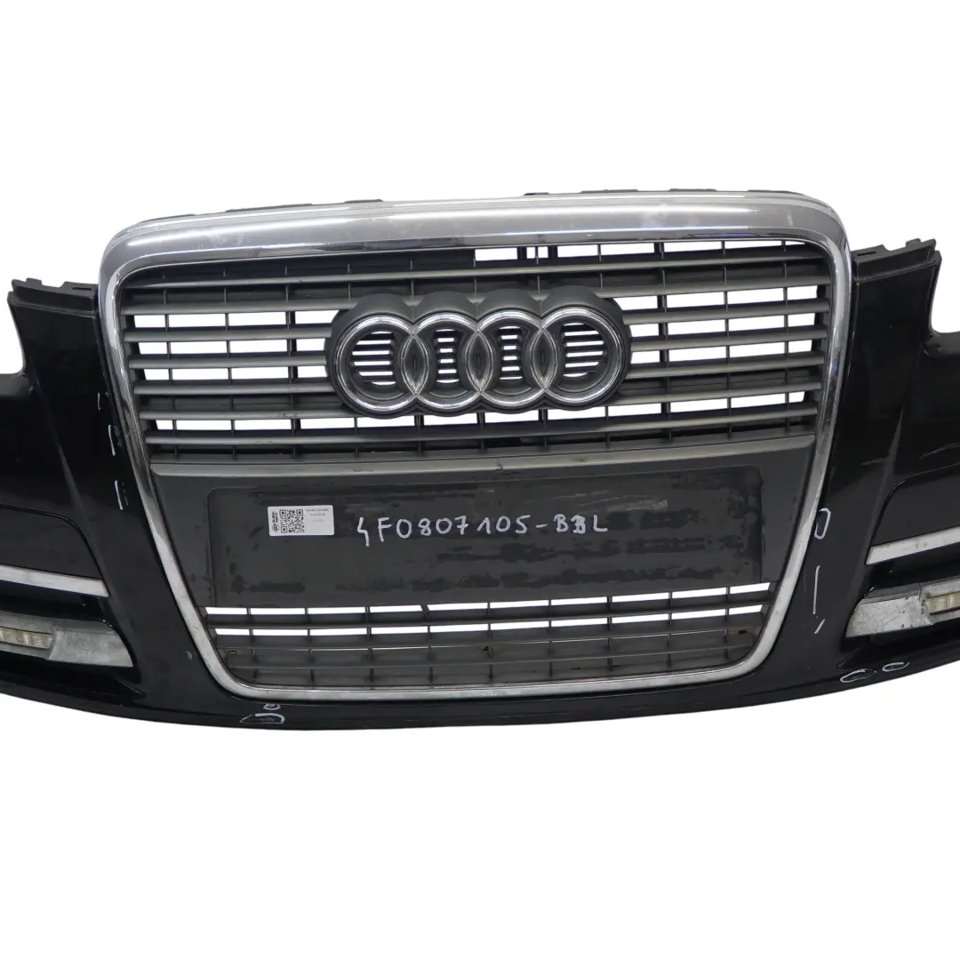 Audi A6 C6 Front Bumper Trim Panel Cover Brilliant Black Metallic - Y9B