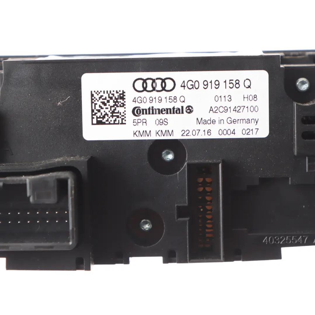 Audi A7 4G8 Calentador Climatizador A/C Aire Acondicionado Panel 4G0919158Q