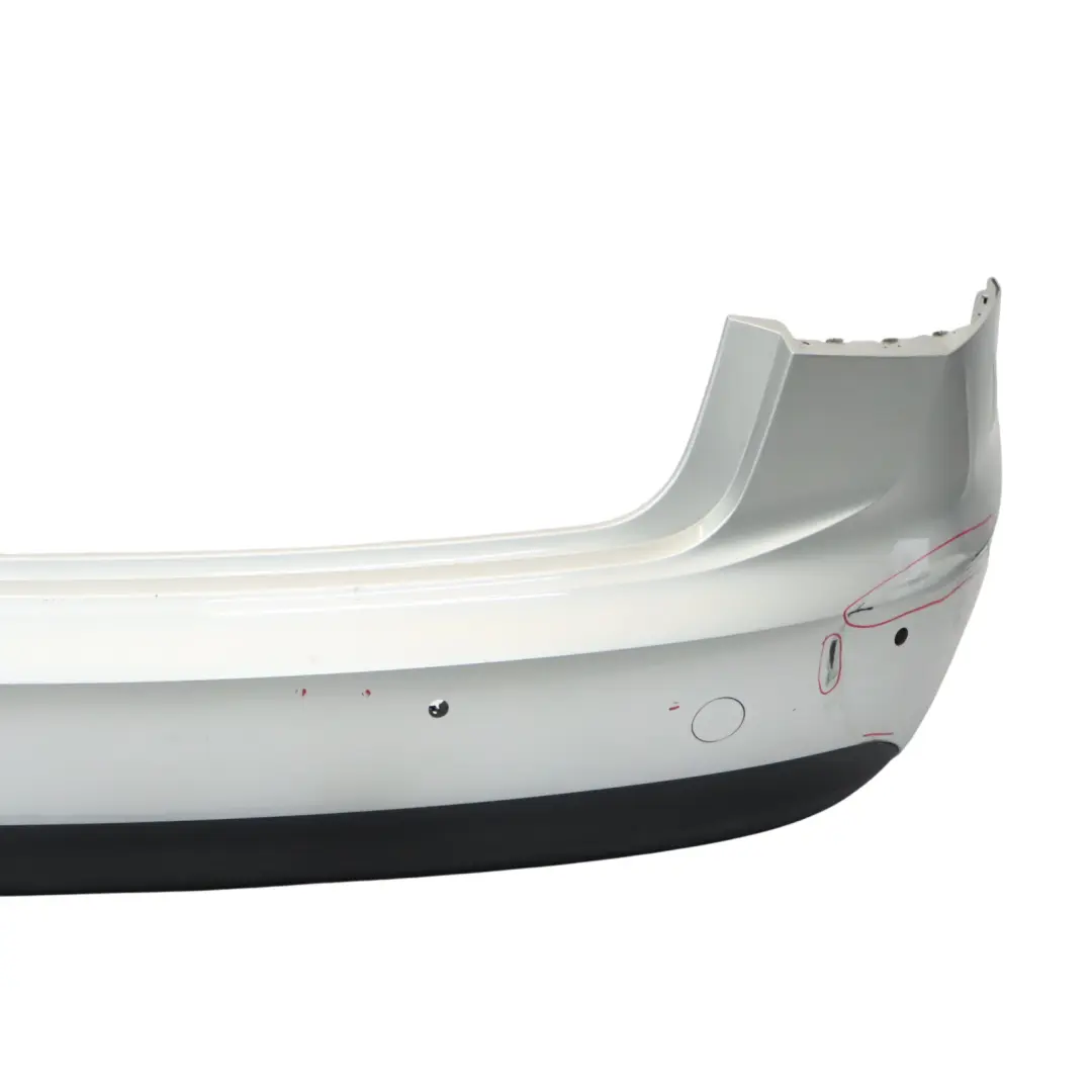 Audi A6 C7 Rear Bumper Trim Panel Covering Ice Silver Metallic - X7W