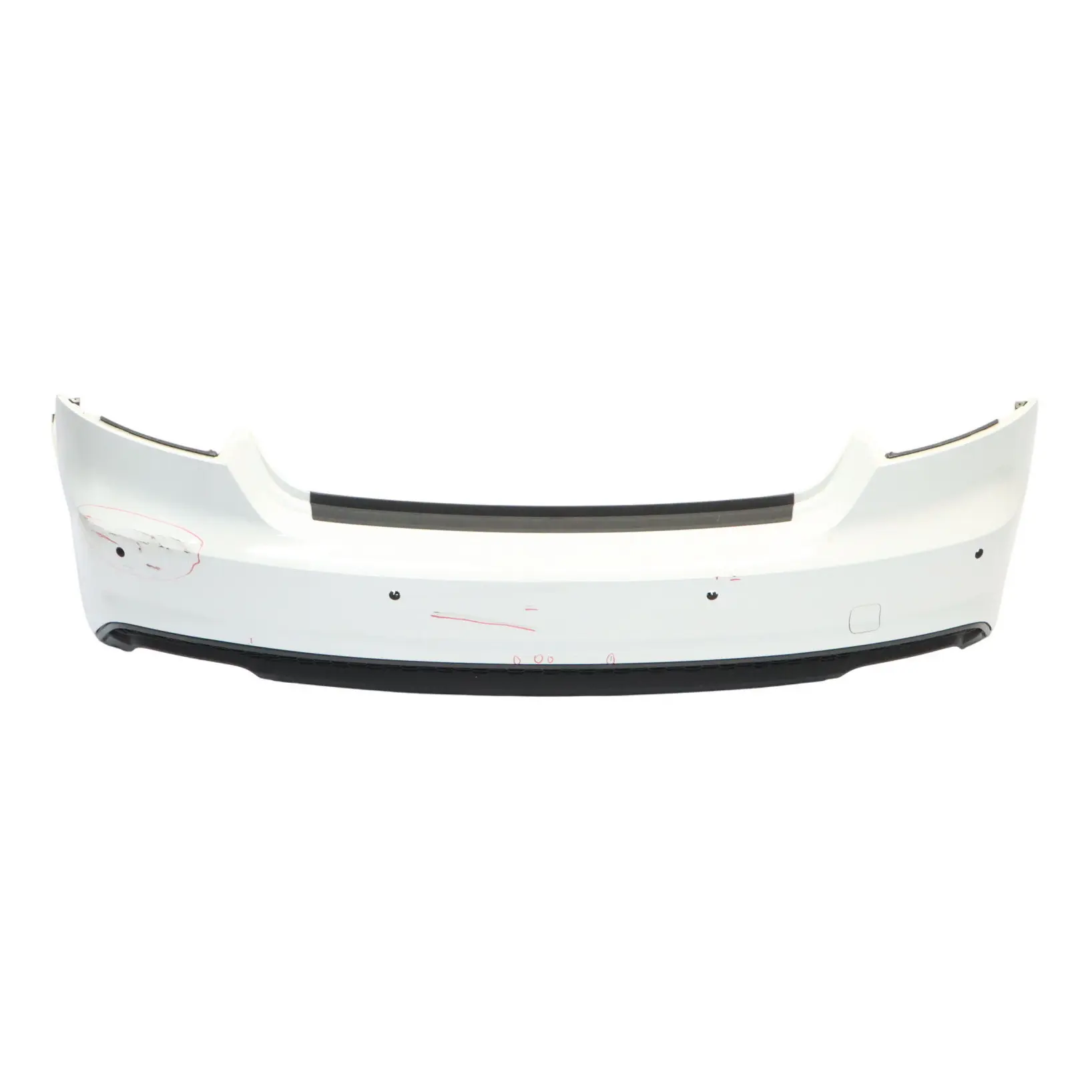 Audi A7 4G8 Rear Bumper Trim Panel Covering Glacier White Pearl - S9R