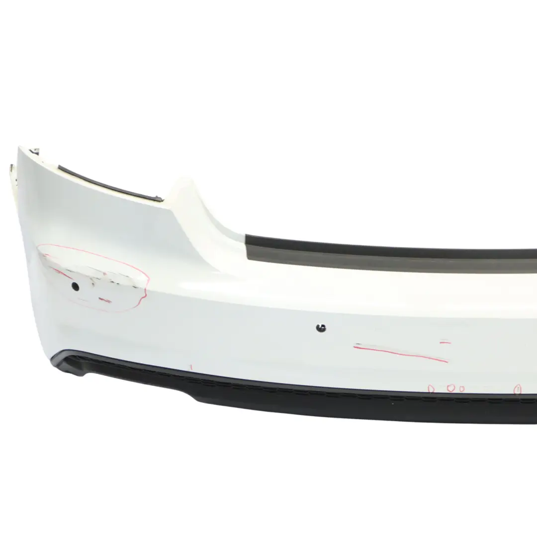 Audi A7 4G8 Rear Bumper Trim Panel Covering Glacier White Pearl - S9R