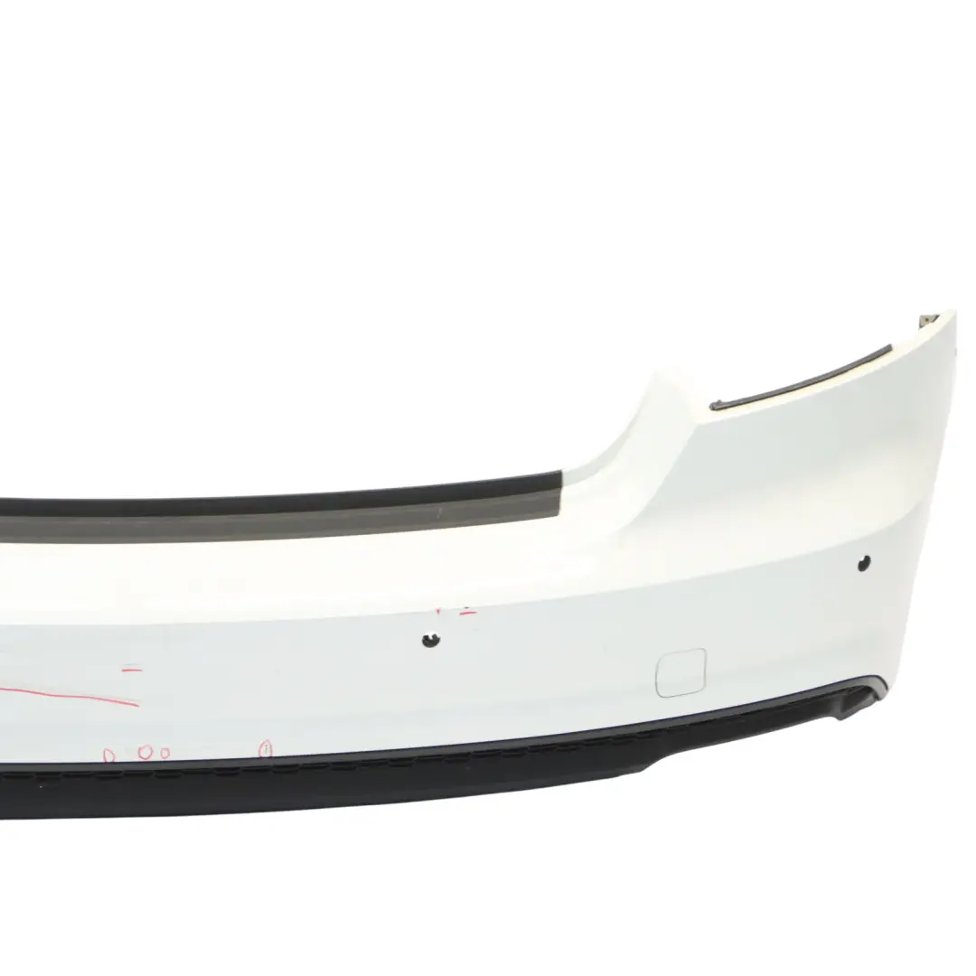 Audi A7 4G8 Rear Bumper Trim Panel Covering Glacier White Pearl - S9R