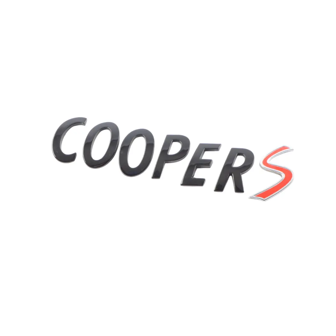 MINI Cooper S F55 F56 F57 F54 F60 LCI Lettering Emblem Logo COOPER S Black Line