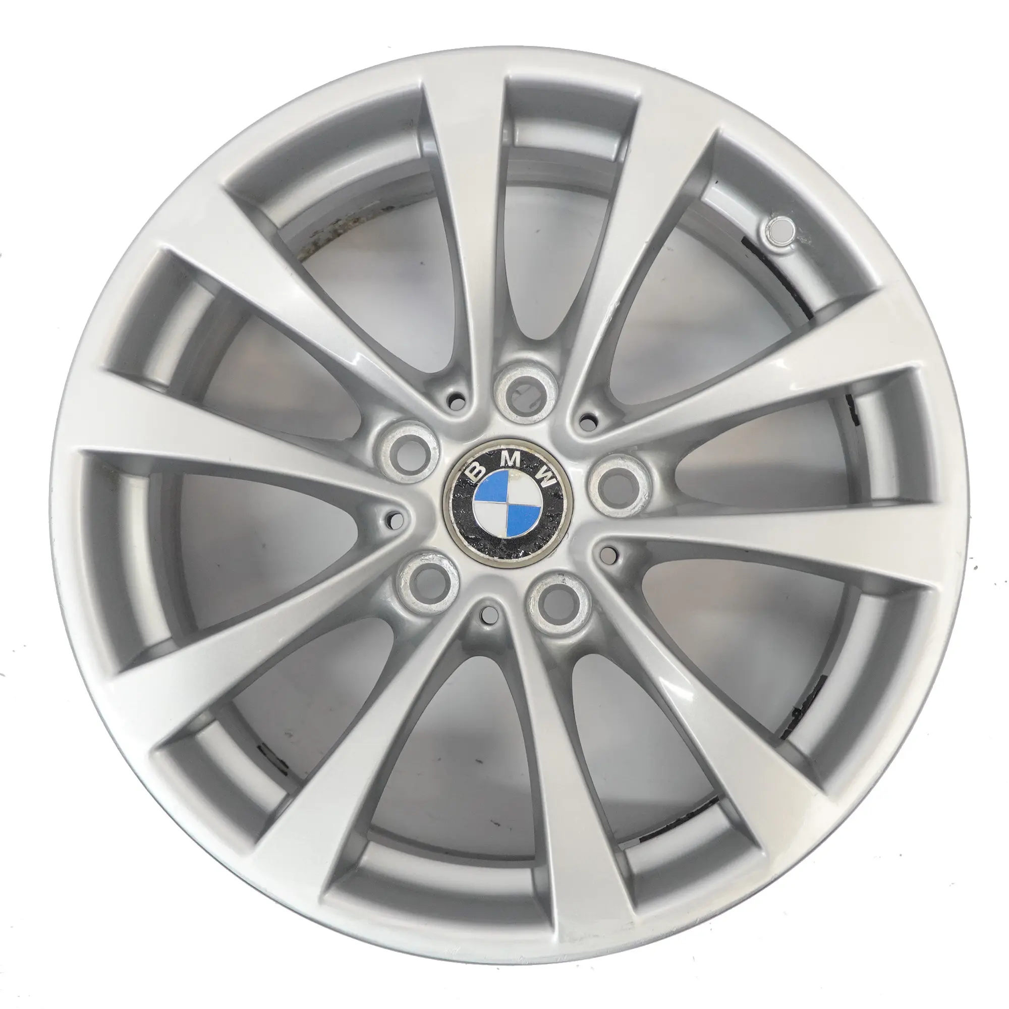 BMW F30 F31 F32 F33 Silver Alloy Wheel Rim 17" 7,5J ET:37 V-Spoke 395 6796244