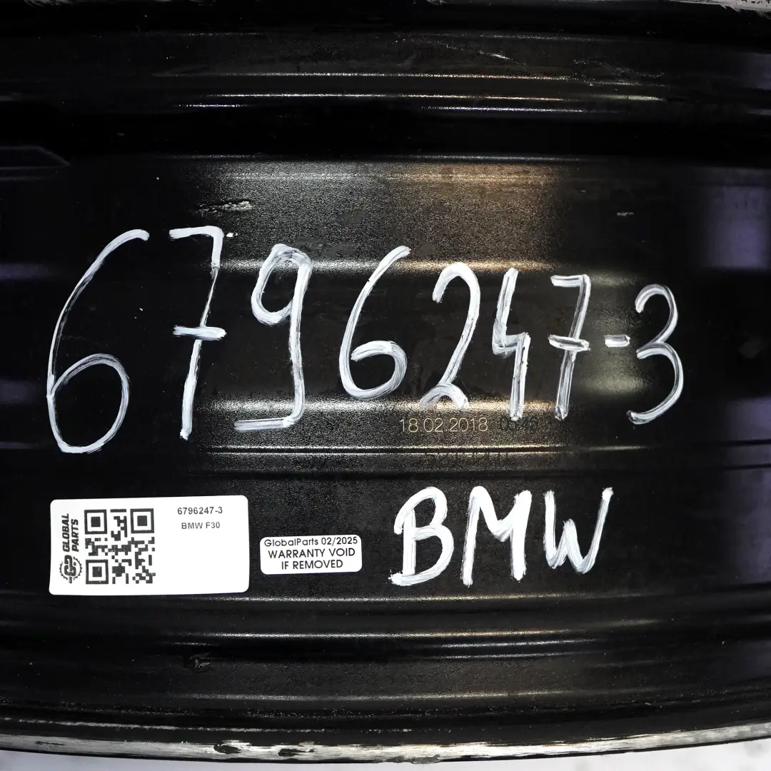 BMW F30 F31 Silberne Leichtmetallfelge 18" Doppelspeiche 397 ET:34 8J 6796247