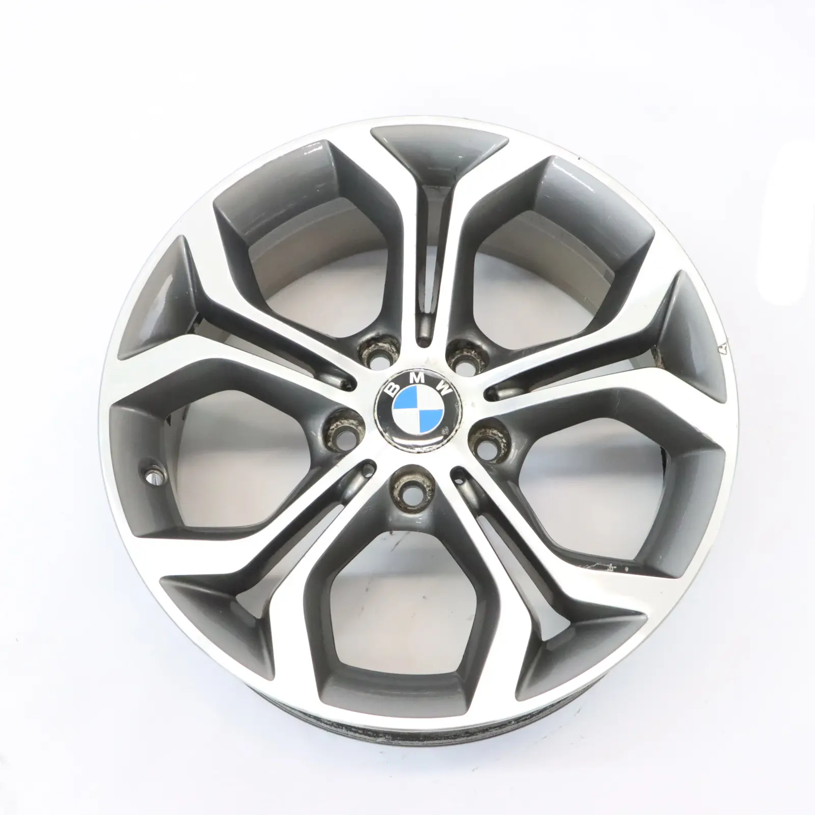 BMW X3 F25 X4 F26 Gris Férrico Llanta aleación 18" Y Spoke 607 8J ET:43 6862889