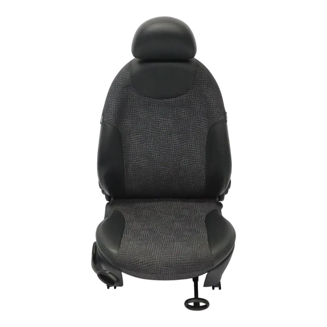 Mini Cooper R50 Seat Front Right O/S Interior Half Leather Kaleido Panther Black