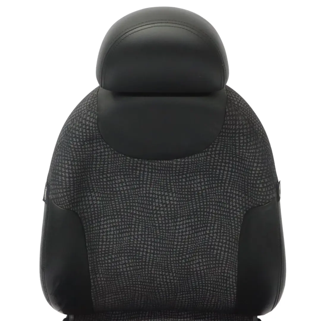 Mini Cooper R50 Seat Front Right O/S Interior Half Leather Kaleido Panther Black