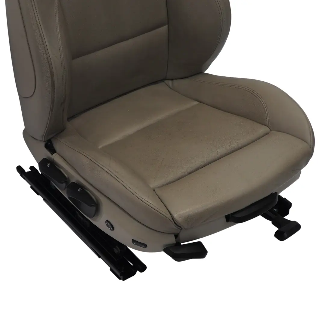 BMW E87 Asiento Delantero Derecho Interior Calefaccionado Cuero Boston Beige