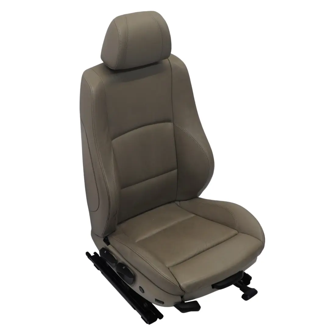 BMW E87 Asiento Delantero Derecho Interior Calefaccionado Cuero Boston Beige