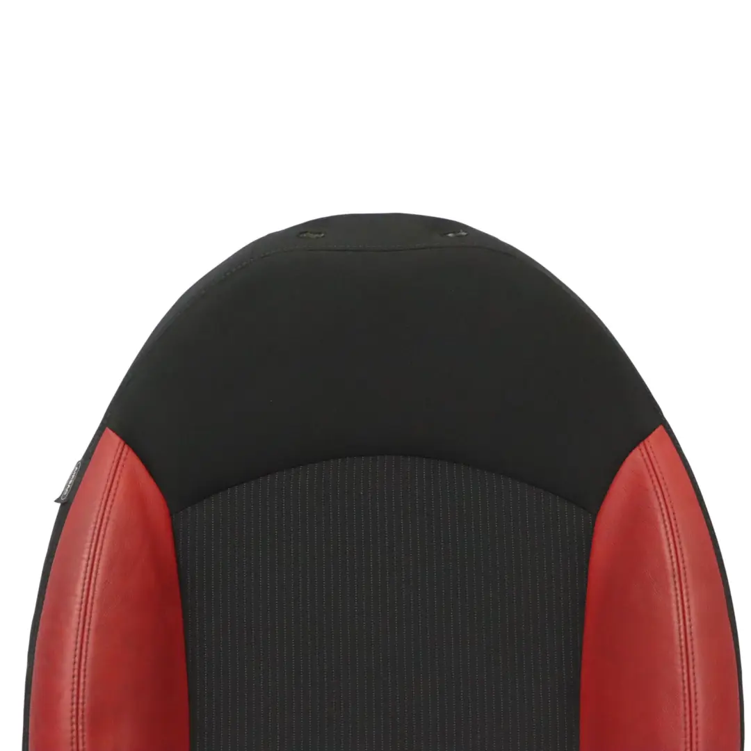  Mini R55 R56 LCI Seat Backrest Sport Cloth Fabric Red Leather Front Right O/S 