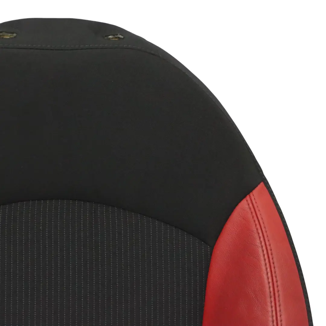  Mini R55 R56 LCI Seat Backrest Sport Cloth Fabric Red Leather Front Right O/S 