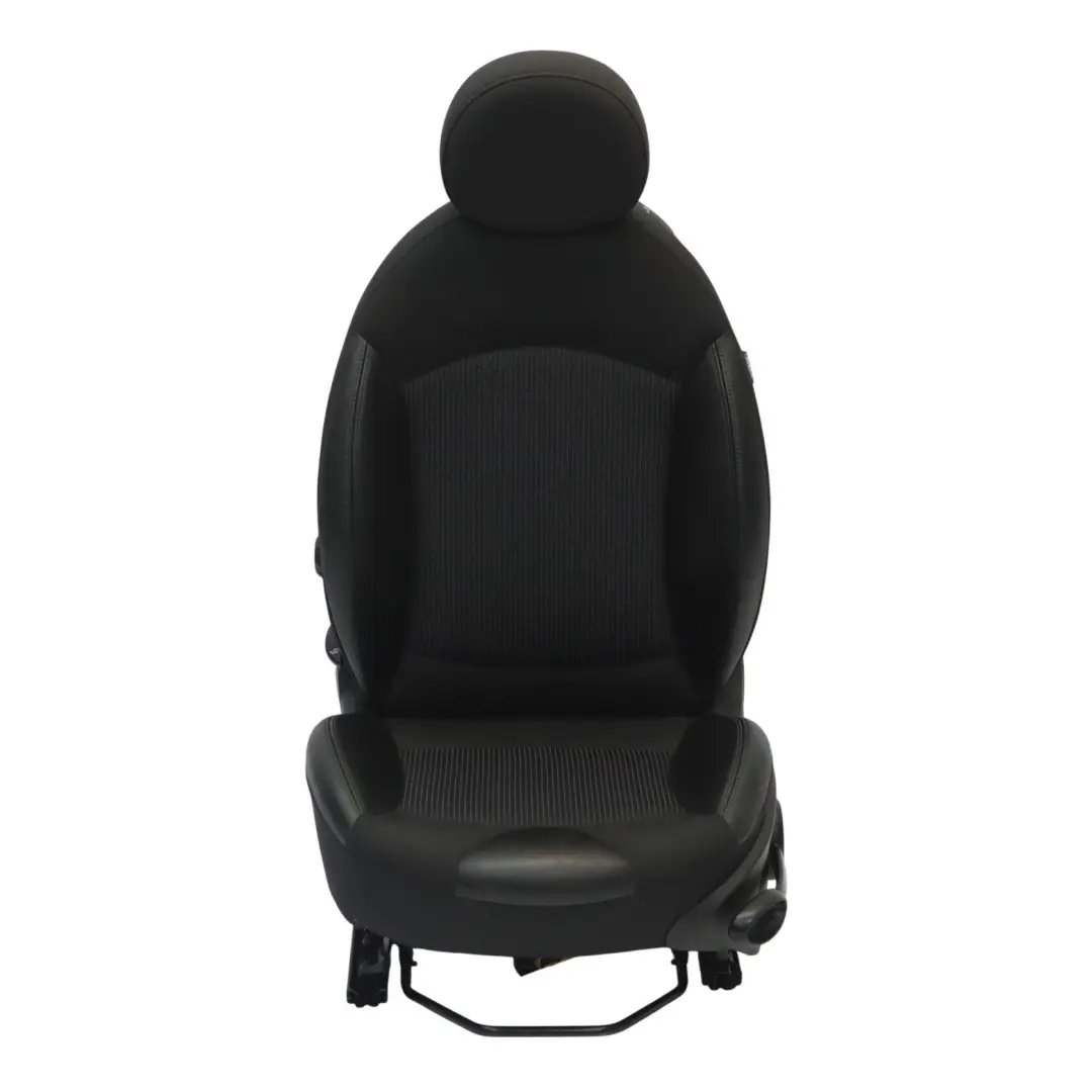 Mini R55 R56 LCI Asiento Delantero Izquierdo calefacción Sport Cuero Tela Negro