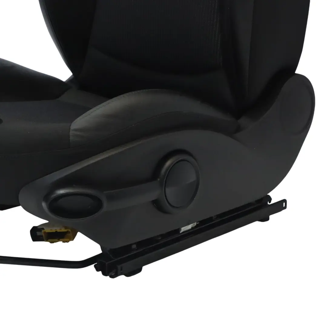 Mini R55 R56 LCI Asiento Delantero Izquierdo calefacción Sport Cuero Tela Negro