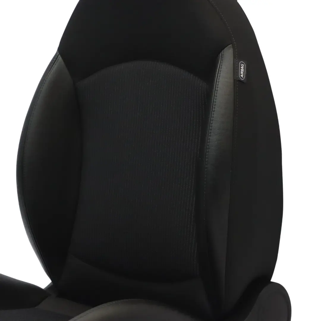 Mini R55 R56 LCI Asiento Delantero Izquierdo calefacción Sport Cuero Tela Negro