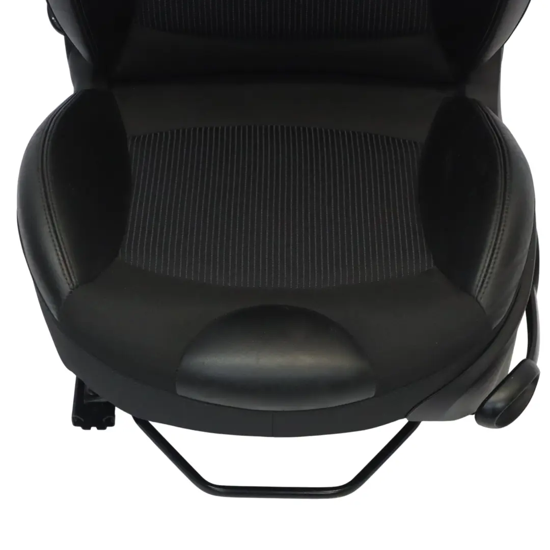 Mini R55 R56 LCI Asiento Delantero Izquierdo calefacción Sport Cuero Tela Negro