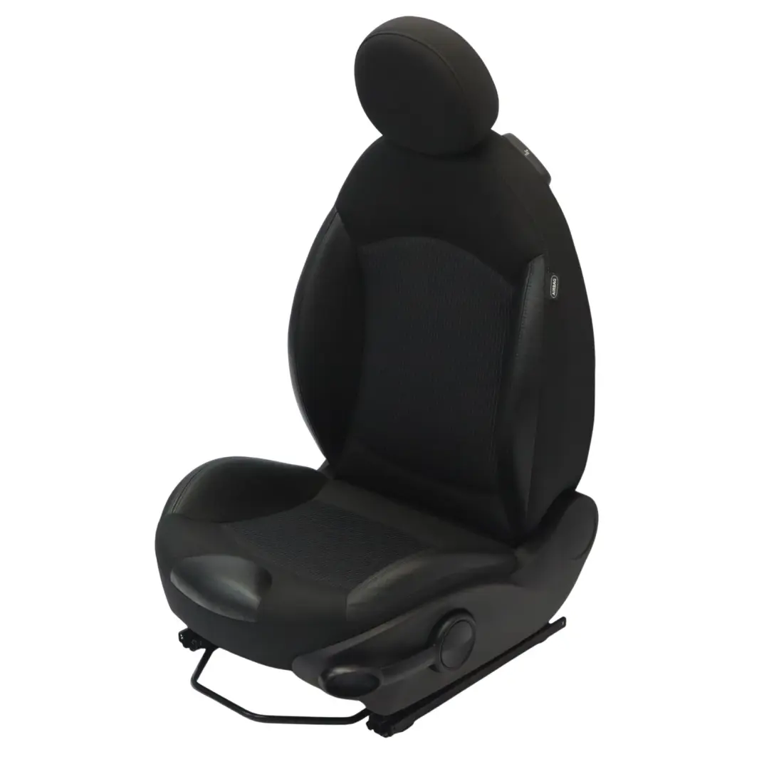 Mini R55 R56 LCI Siège avant gauche Sport Noir Cuir Tissu chauffé