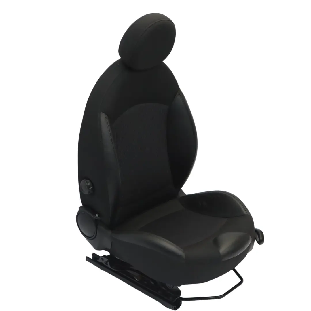 Mini R55 R56 LCI Siège avant gauche Sport Noir Cuir Tissu chauffé