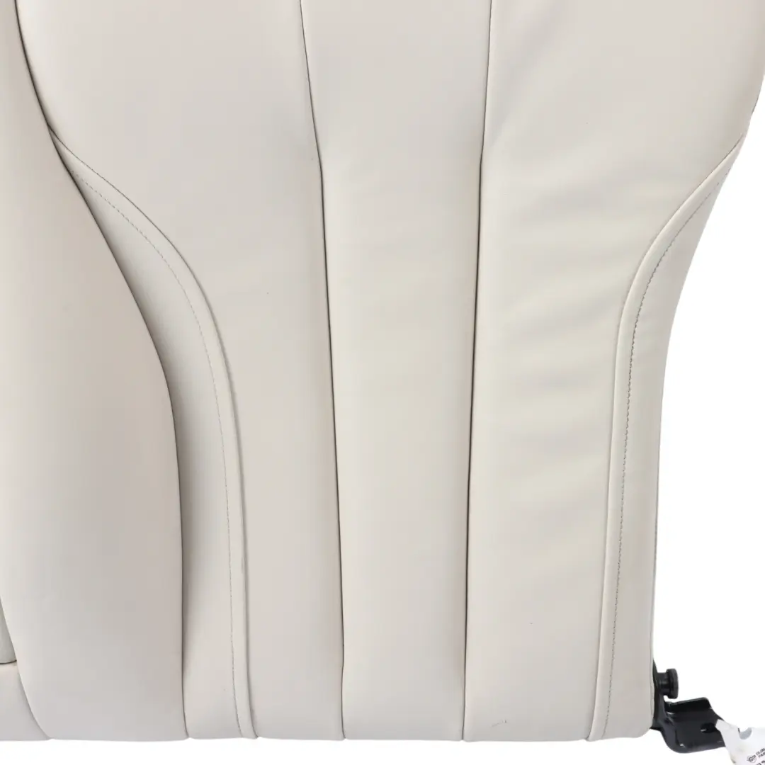 BMW F06 Gran Coupe Rear Left N/S Seat Backrest Cover Leather Nappa Ivory White