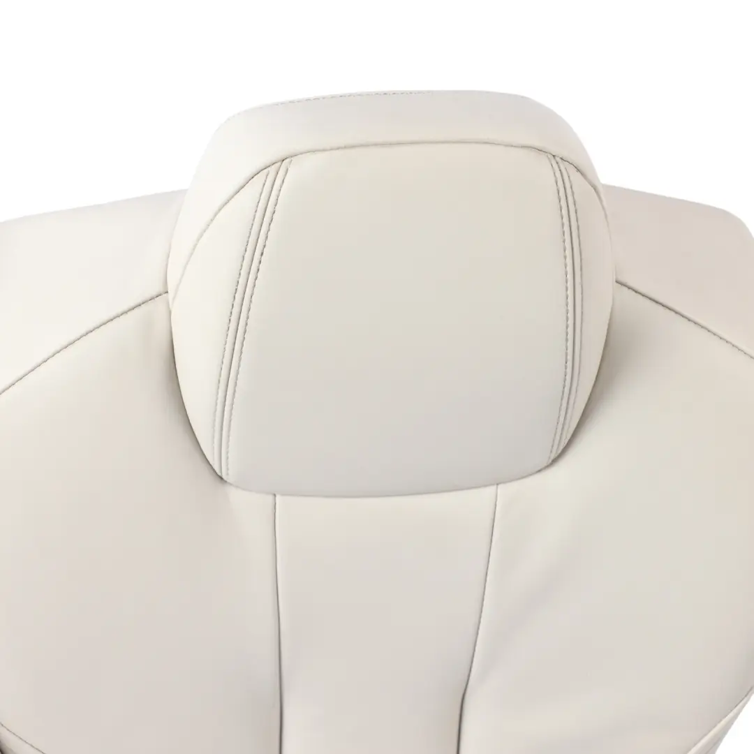 BMW F06 Gran Coupe Rear Left N/S Seat Backrest Cover Leather Nappa Ivory White