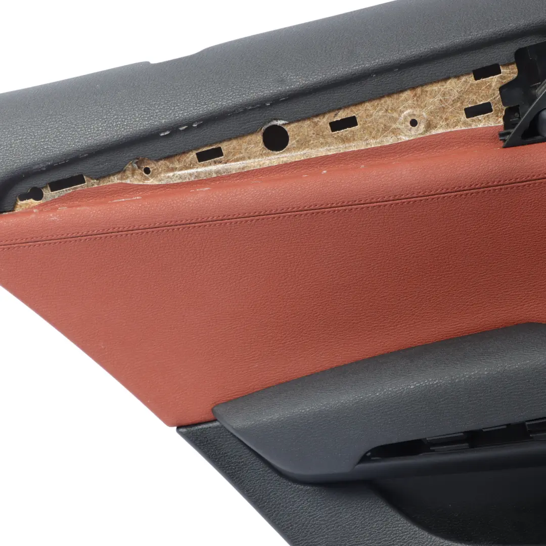 BMW E84 Door Card Trim Arm Rest Panel Rear Left N/S Red Brown Leather 7327255