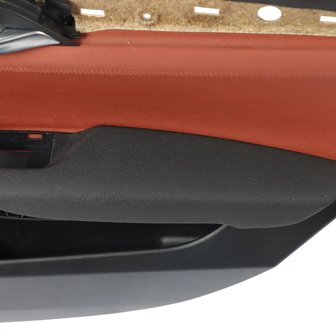 BMW E84 Door Card Trim Arm Rest Panel Rear Right O/S Red Brown Leather 7327256