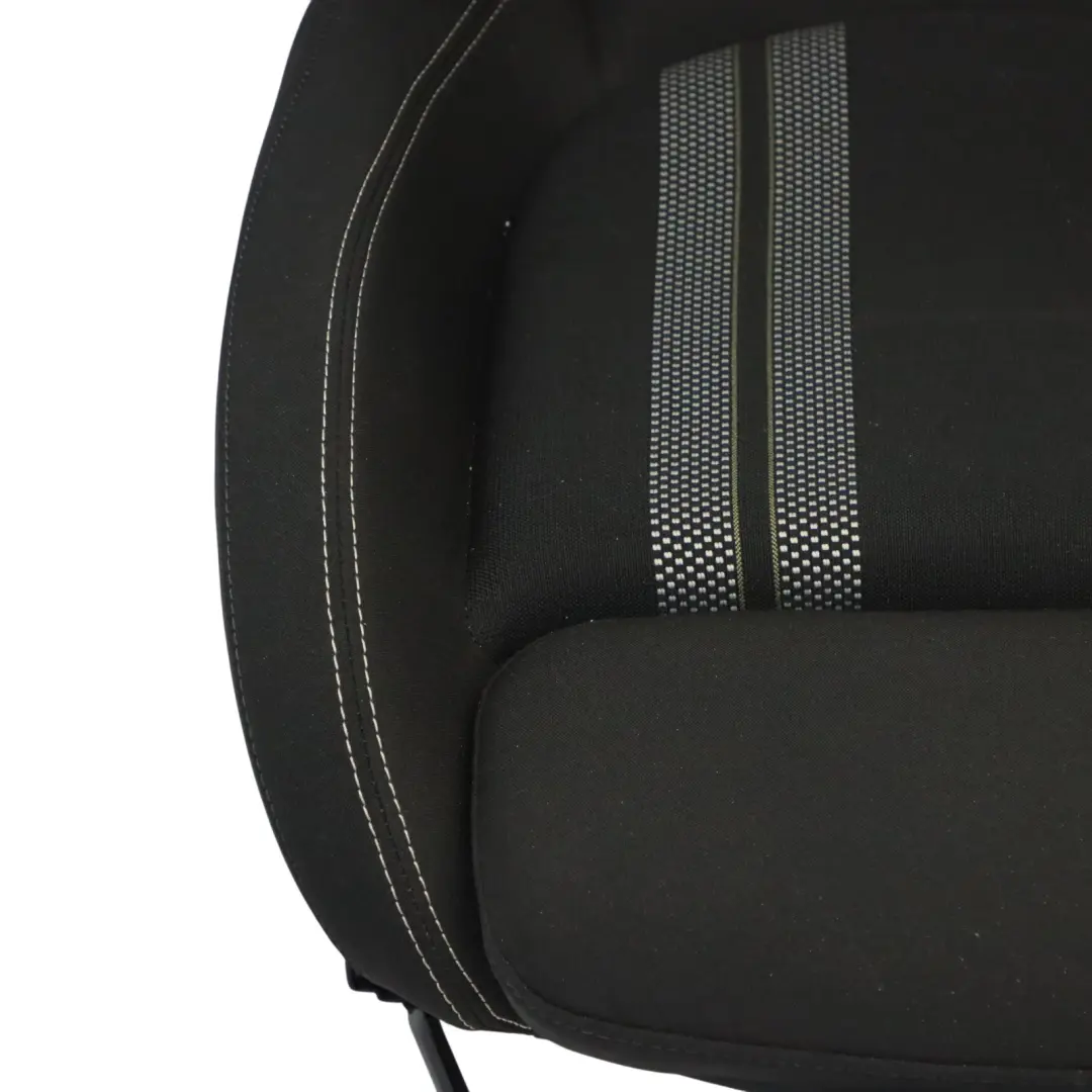 Mini F57 Sport Seat Front Left N/S Heated Fabric Double Stripe Carbon Black 