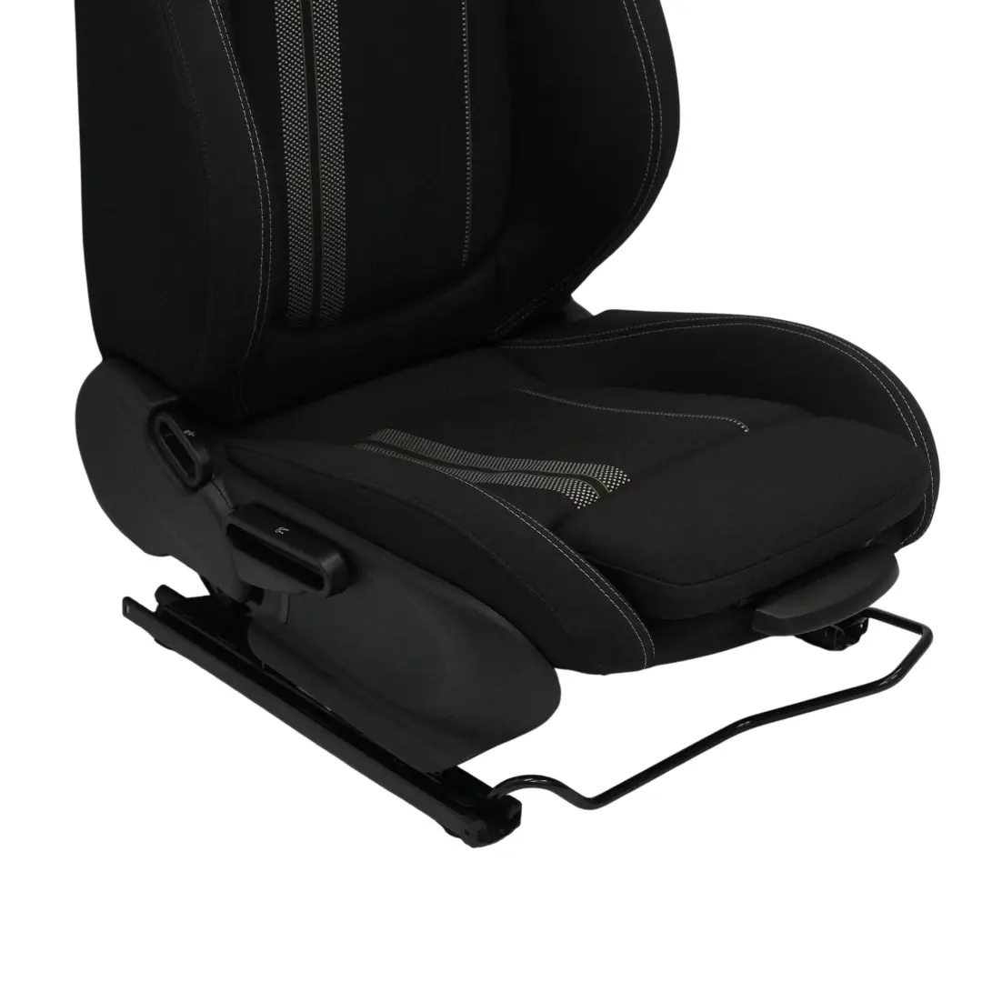 Mini F57 Sport Seat Front Right O/S Heated Fabric Double Stripe Carbon Black 