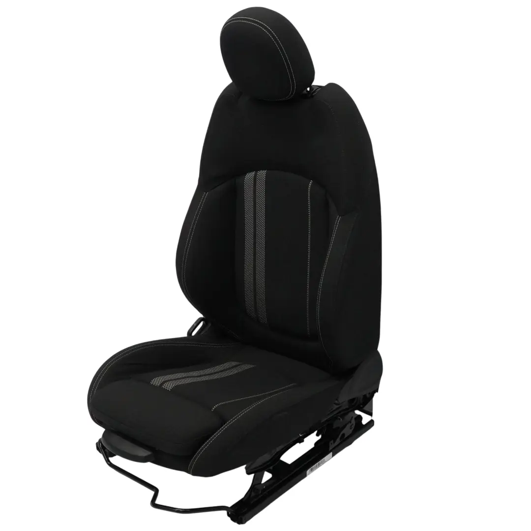 Mini F57 Sport Seat Front Right O/S Heated Fabric Double Stripe Carbon Black 