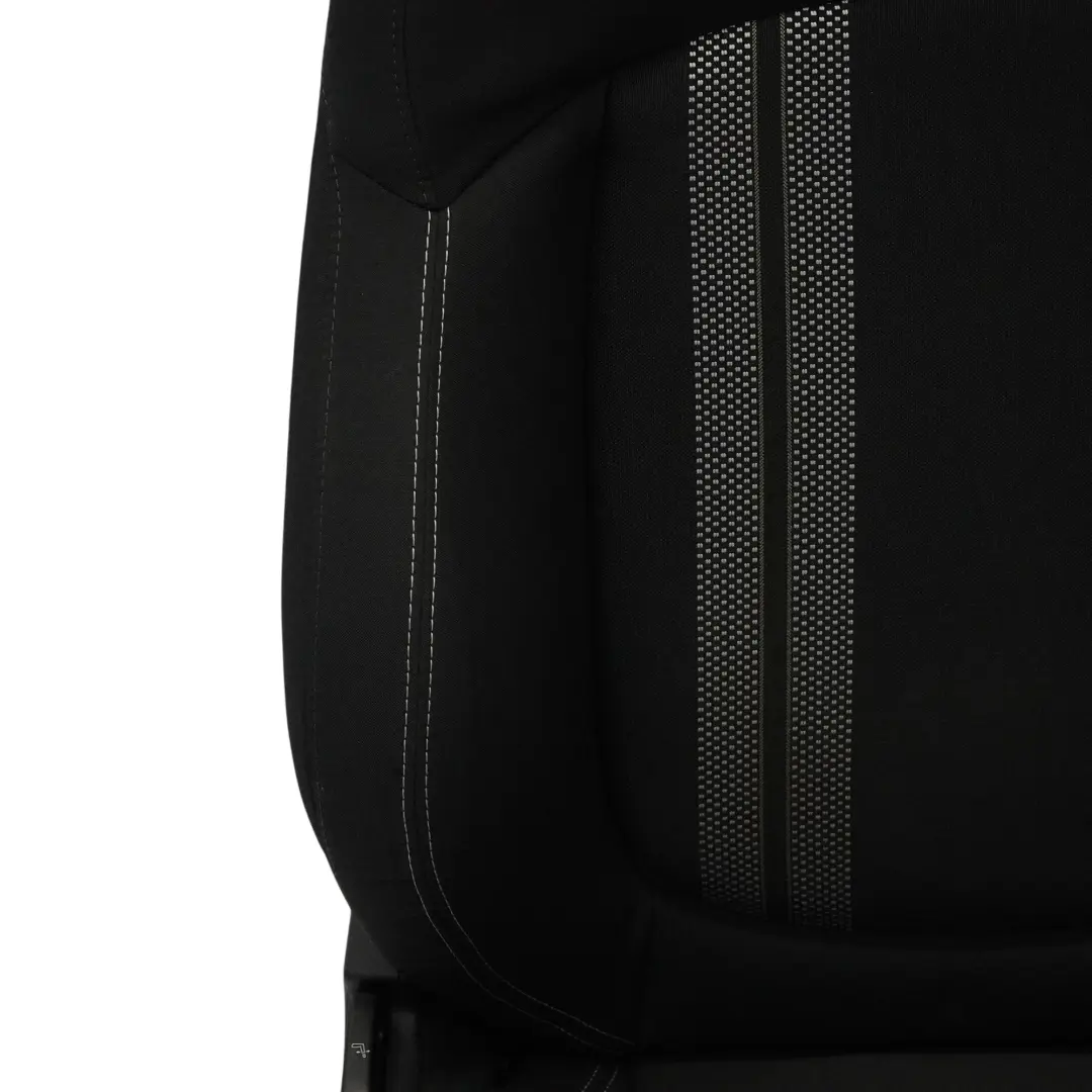 Mini F57 Sport Seat Front Right O/S Heated Fabric Double Stripe Carbon Black 