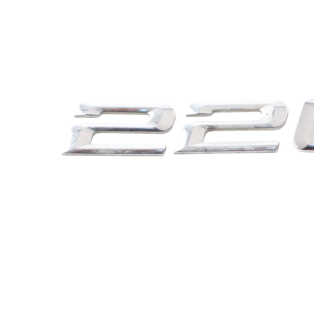 BMW F22 220i Emblem Lettering Rear Adhered Boot Trunk Lid Chrome 7356325