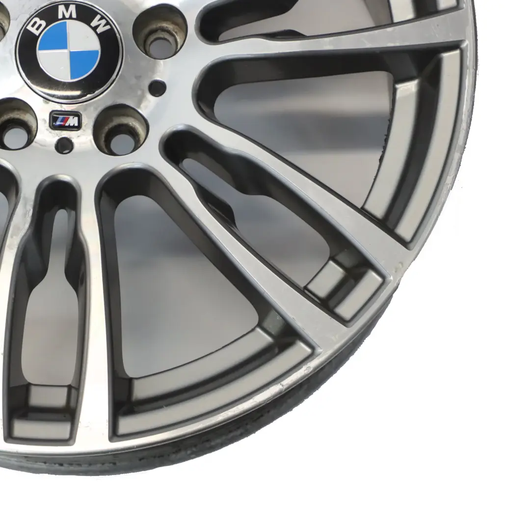 BMW F30 F31 Rear Silver Alloy Wheel Rim 19" ET:47 8,5J M Star Spoke 7845883