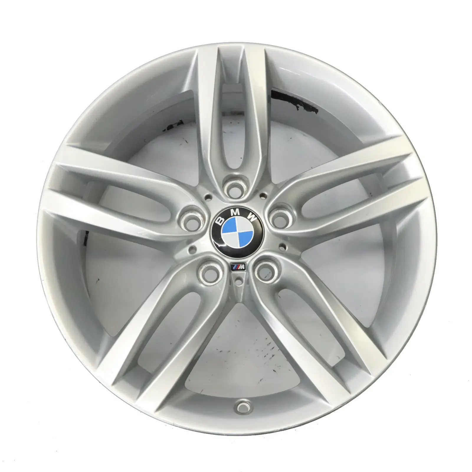 BMW F20 F21 Rear Silver Alloy Wheel Rim 18" ET:52 8J M Double Spoke 461 7846785