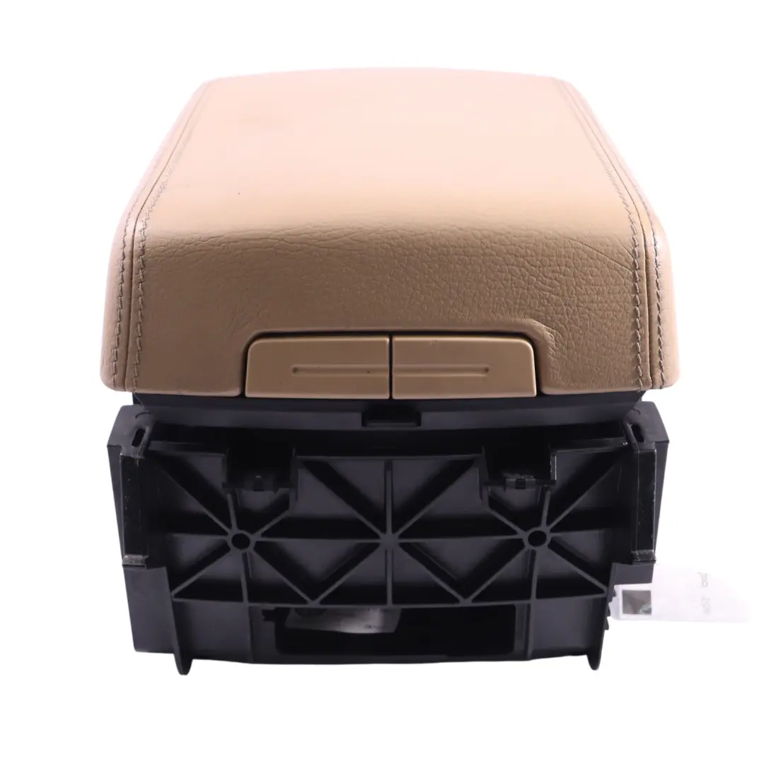 Volkswagen Touareg 7L Centre Console Armrest Storage Leather Beige